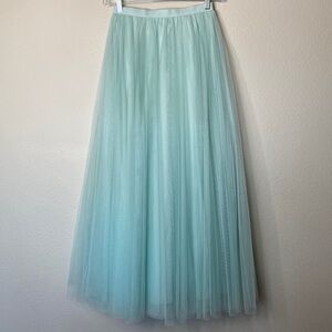 Revelry Skylar tulle skirt long women’s 6 six light green EUC